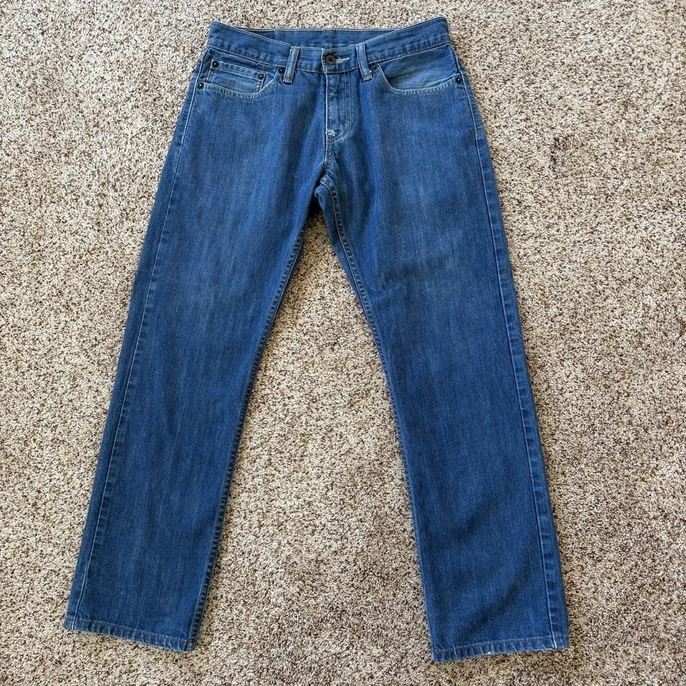Levi's 514 Slim Straight Jeans Men 31x30 Medium Wash Cotton Zip‎ Fly Pockets